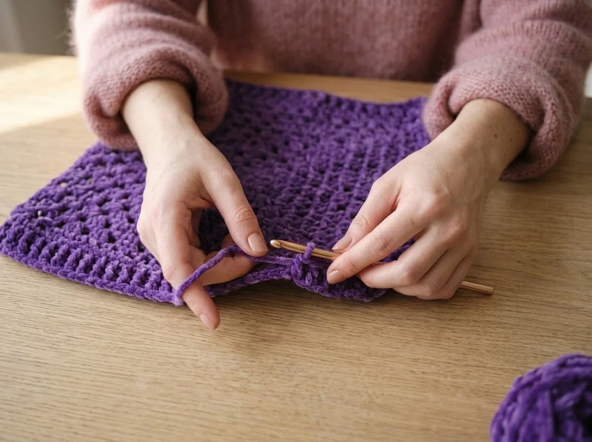 Easy Crochet Fashion Poncho: A Cozy Pattern for Beginners 5 Detail of the bottom edging on the poncho