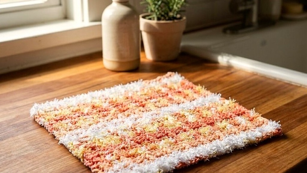 Honeycomb Waffle Stitch Cotton Dishcloth & Pot Holder (25-Minute Make)
