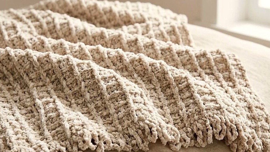 The Rosewood Waffle Fringe Throw Blanket (Free Pattern + Size Chart)