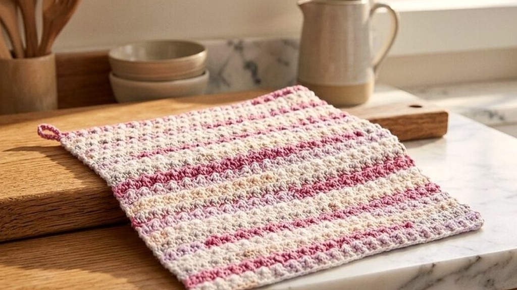 Botanical Seed Stitch Spa Washcloth & Reusable Face Scrubbies